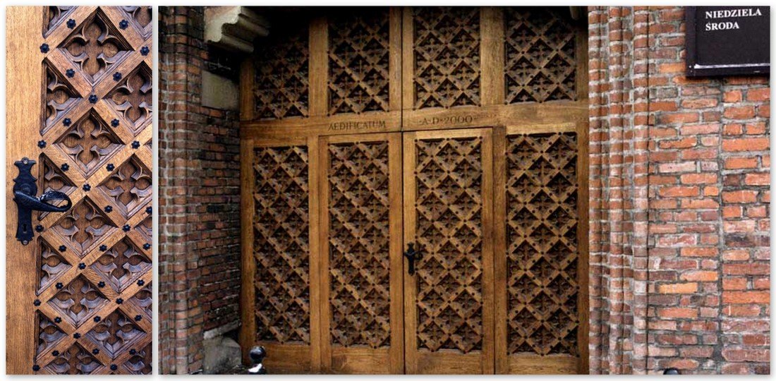 Oak timber gate - luxury bespoke carved doors – church gate (wooden gate)